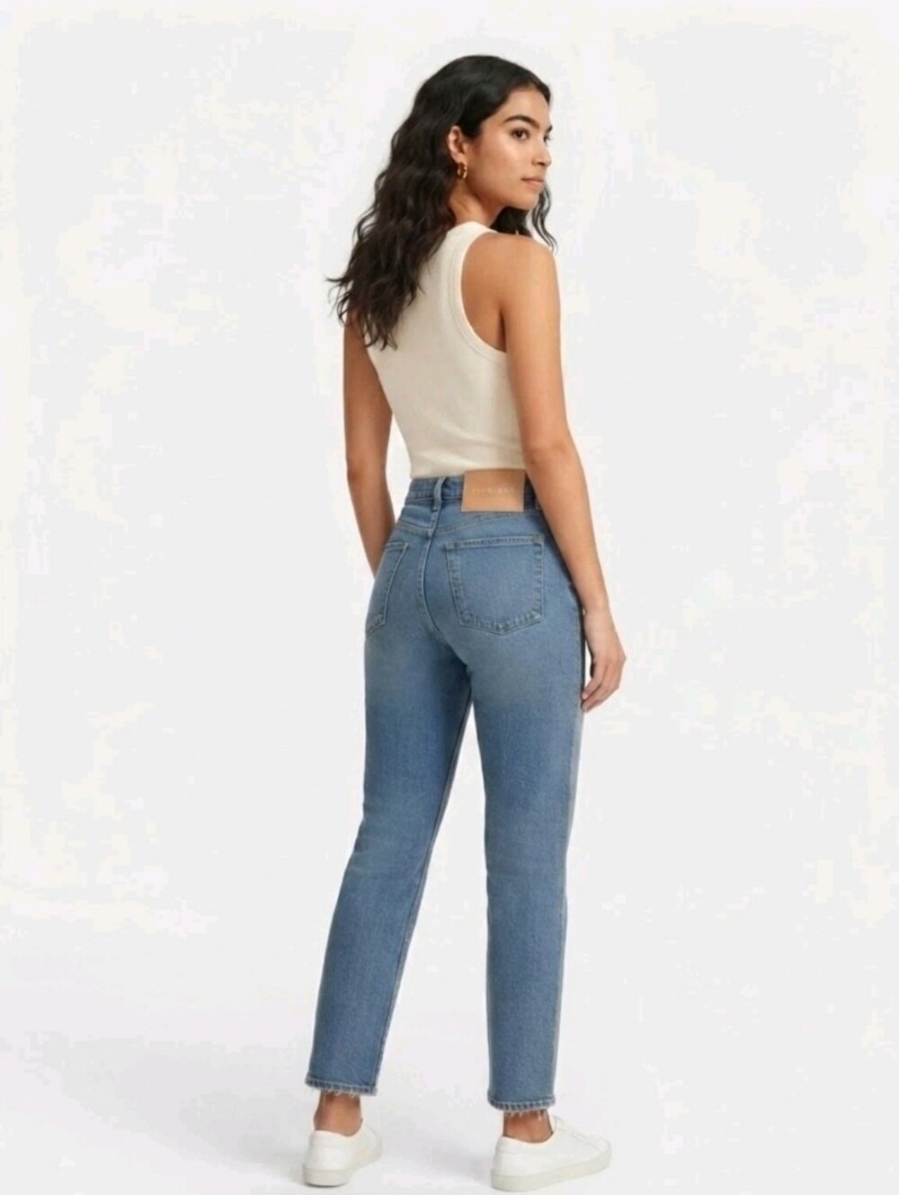 Everlane Womens 90s Cheeky Jeans Size 25 Button Fly High Rise Straight Organic